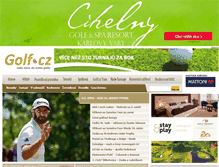 Tablet Screenshot of golf.cz